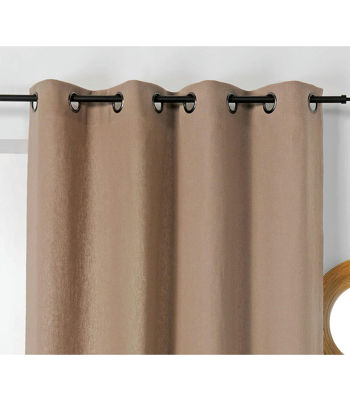 - Rideau en Chanvre 135x240cm - Taille: 135x240cm - Coloris: Taupe