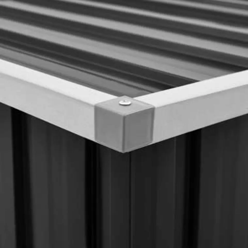 vidaXL - Opslagkist - Antraciet - Staal - 129 x 67 x 65 cm