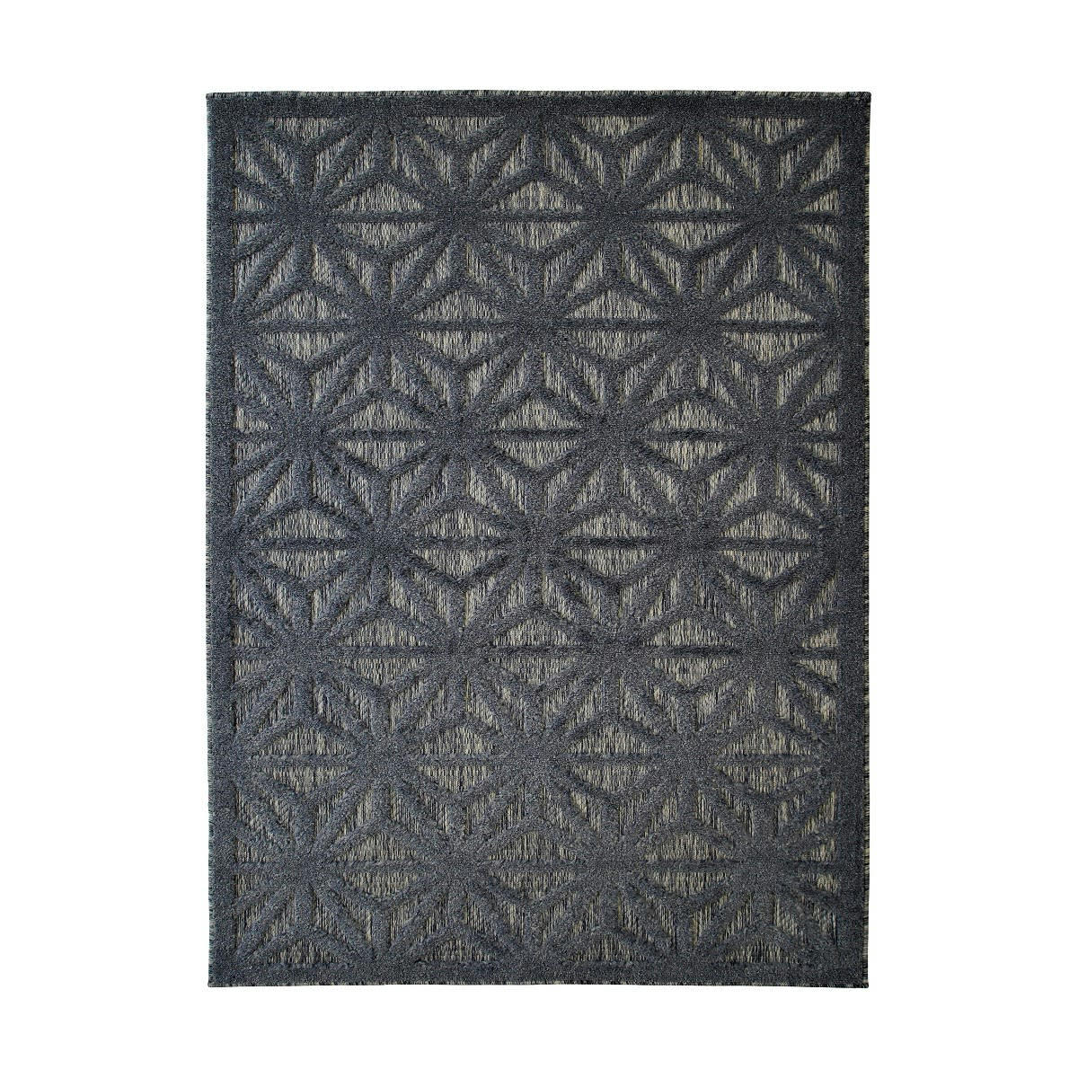 NEW - Tapis intérieur et extérieur motif en relief bleu foncé 160x220