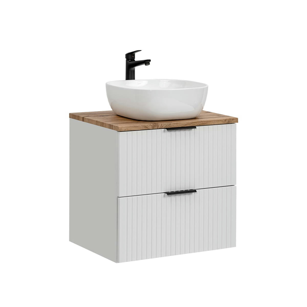 - Meuble simple vasque 60cm blanc