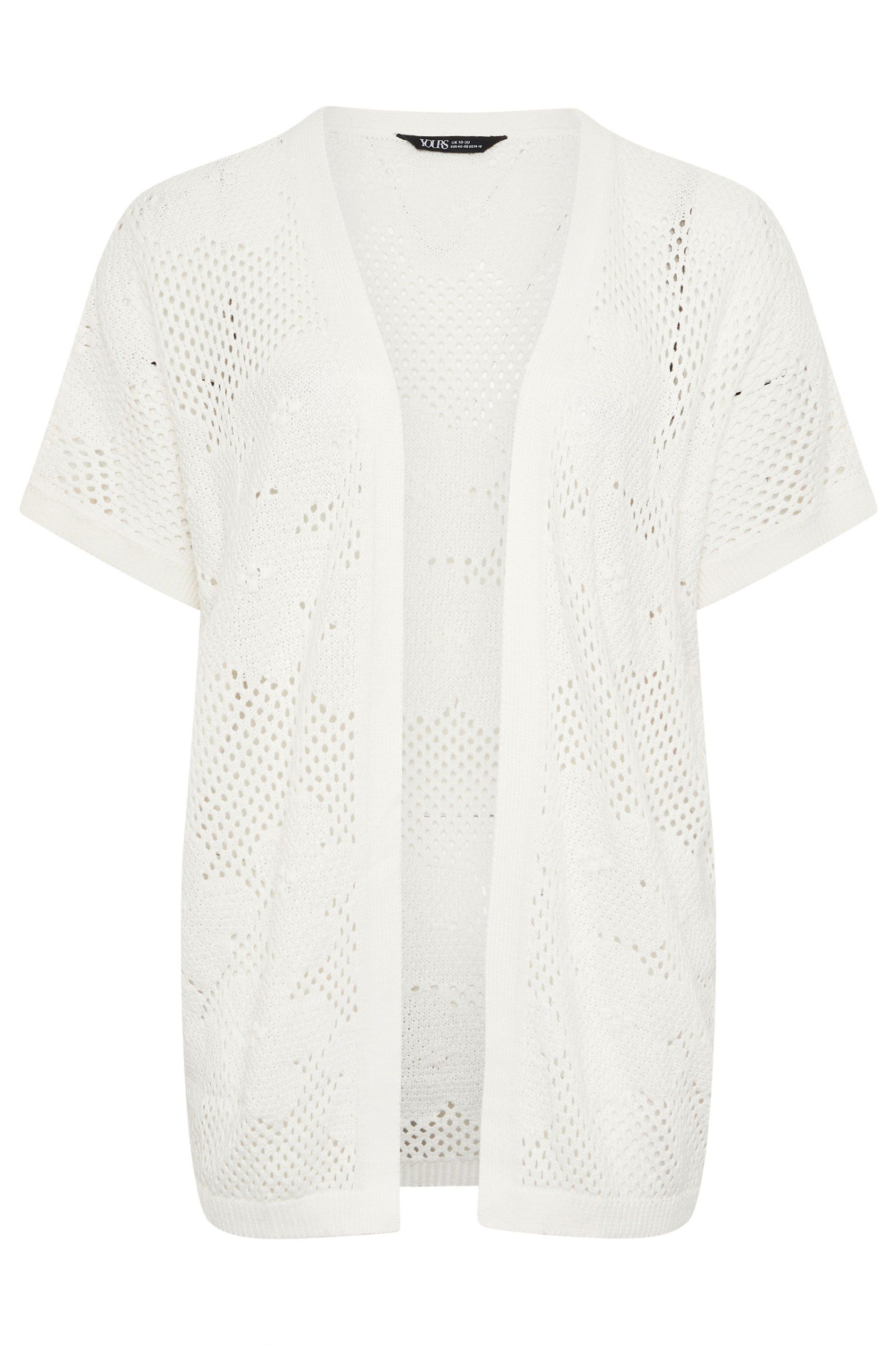Yours Pointelle Floral Cardigan