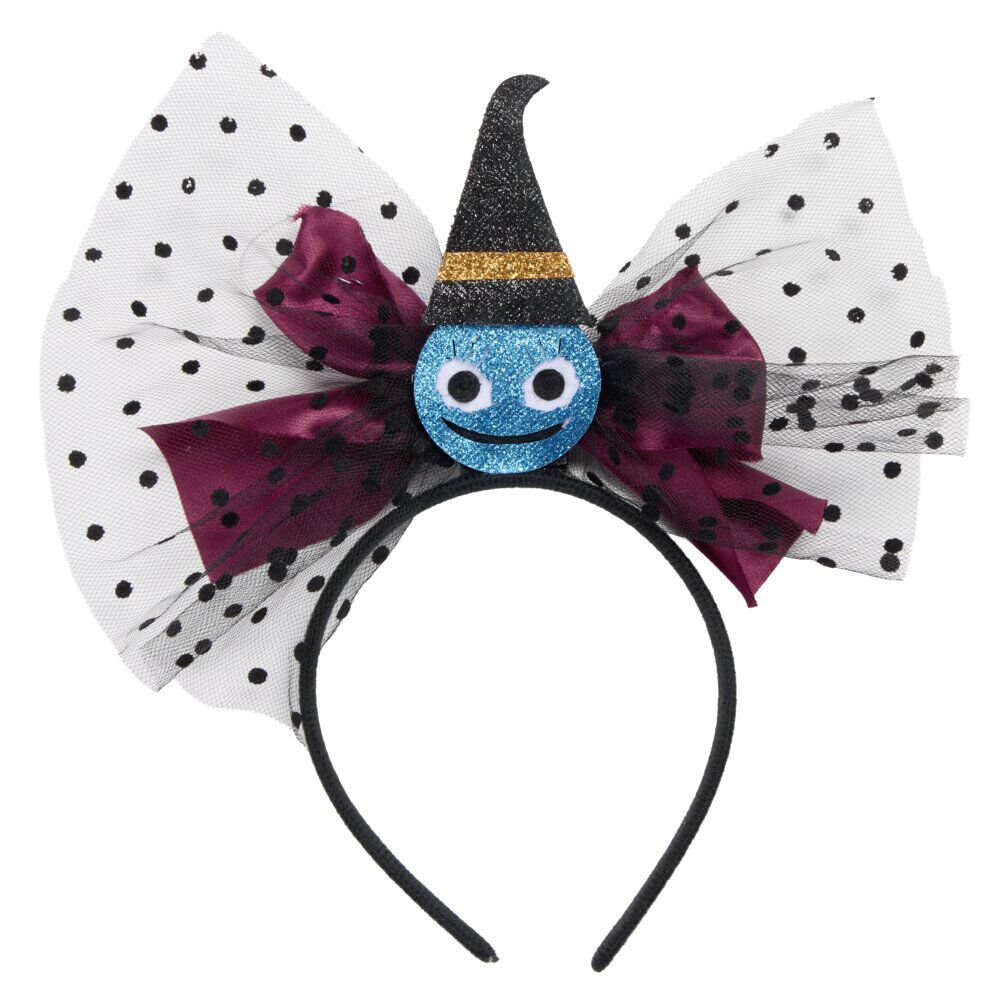 Serre-tête enfant Halloween chauve-souris lumineux avec noeud papillon