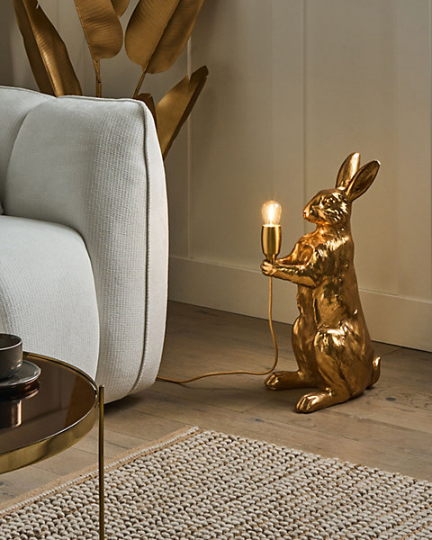 Lampe de tableenmatériaux synthétiques doré BUGS