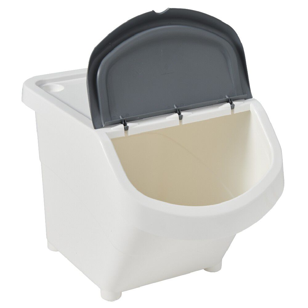 BoÎte de rangement blanche avec couvercle 20L