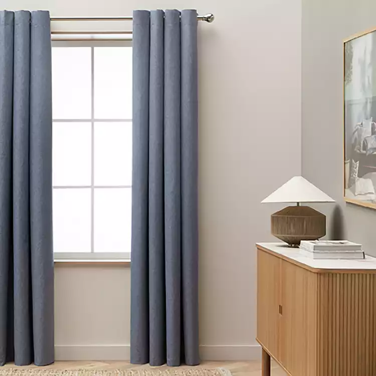 Habitat Blackout Eyelet Curtains - Navy - 117x137cm
