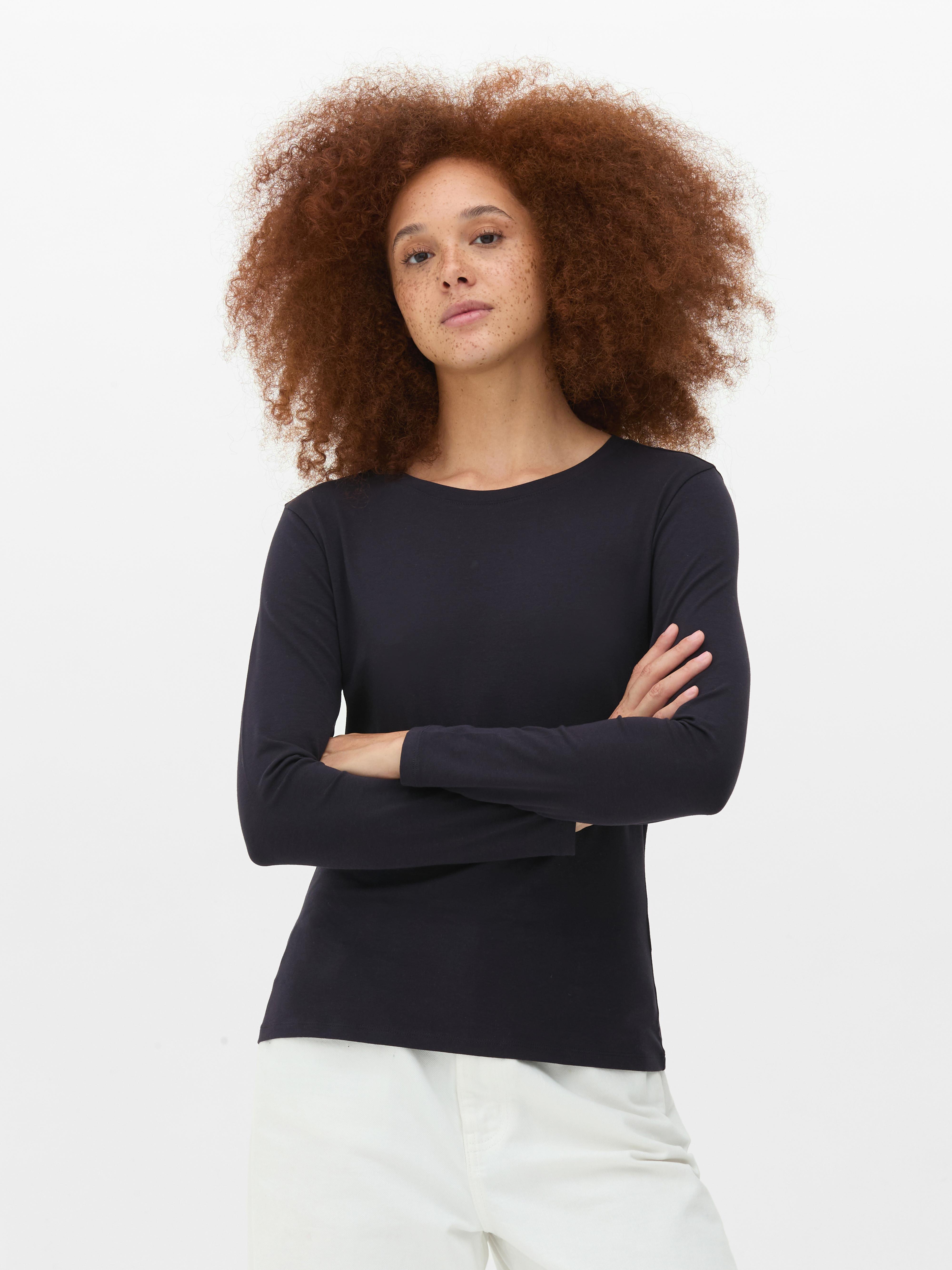 Long Sleeve Stretch Crew Neck Top