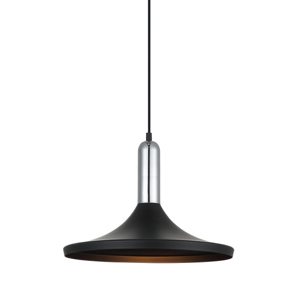Lampa wisząca czarna Lusty 1xE27x60W wym: 110x36x36 cm Italux