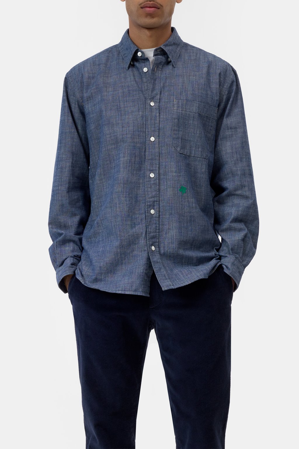 Hemd aus Baumwoll-Chambray