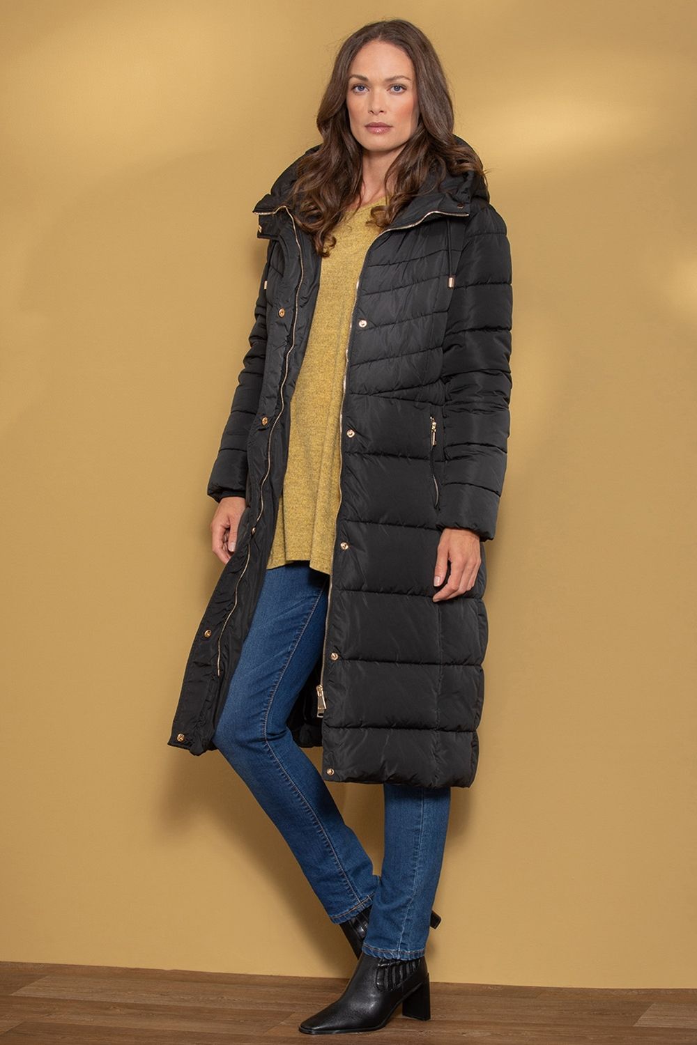 Klass. Padded Longline Belted Coat