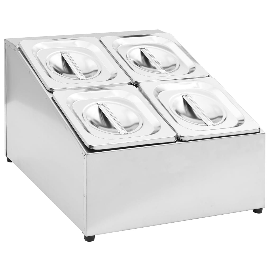 Pojemnik gastronomiczny Srebrny 40 x 34 x 25 cm Stal vidaXL