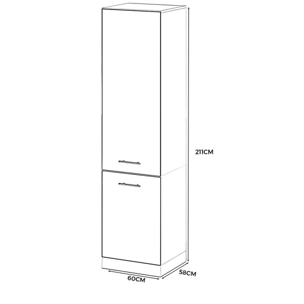 Słupek kuchenny 60cm szafka s60 spremium dąb sonoma