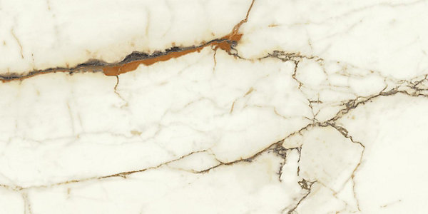 Carrelage effet Marbre Blanc Calacatta Supreme 60x30x0,9 cm Silk Faventa - Sol et mur intérieur (vendu par carton de 1,26 m²) - RO
