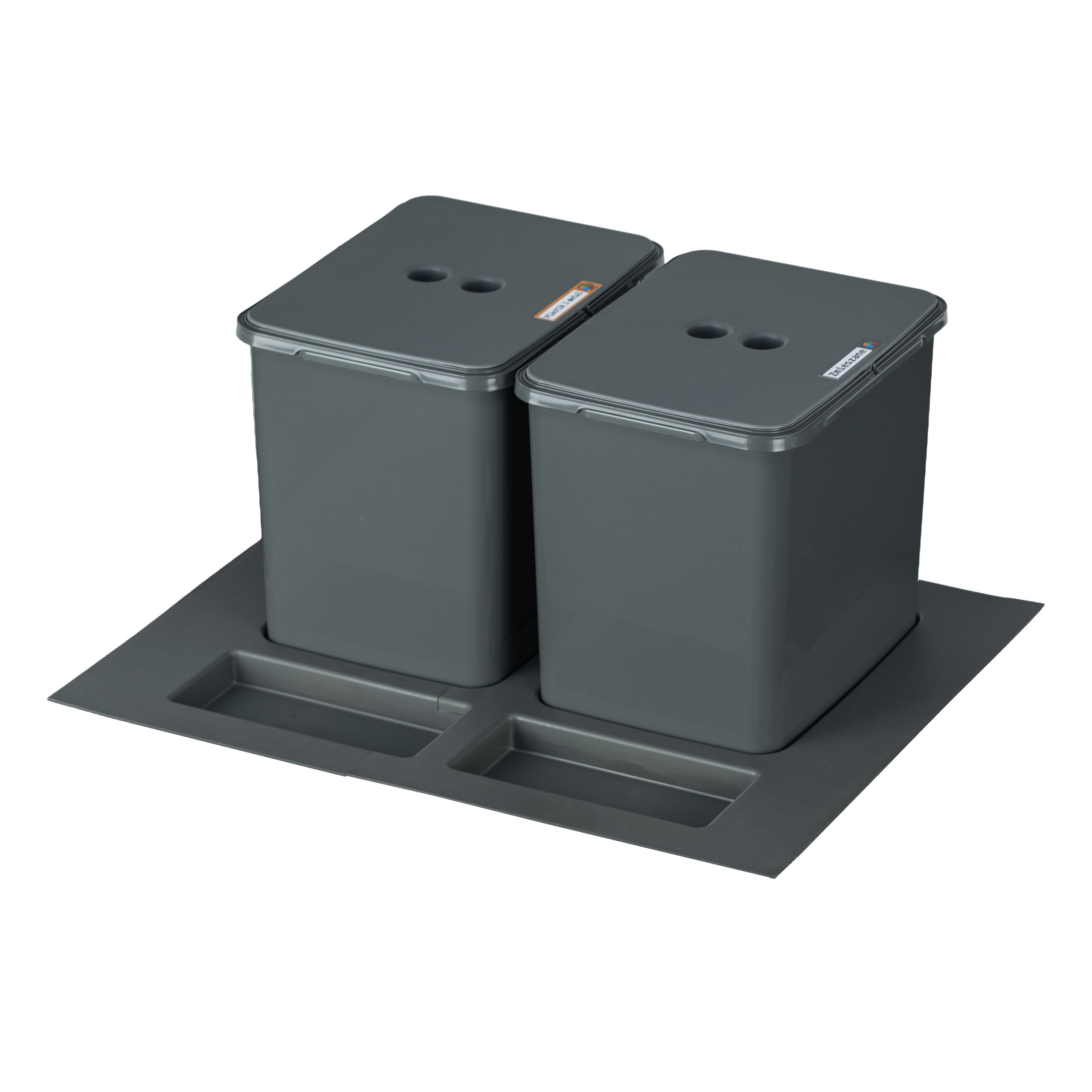 Sortownik śmieci FLEXI BASE do szuflady w szafce 60 cm - 2 kosze 2x16 l