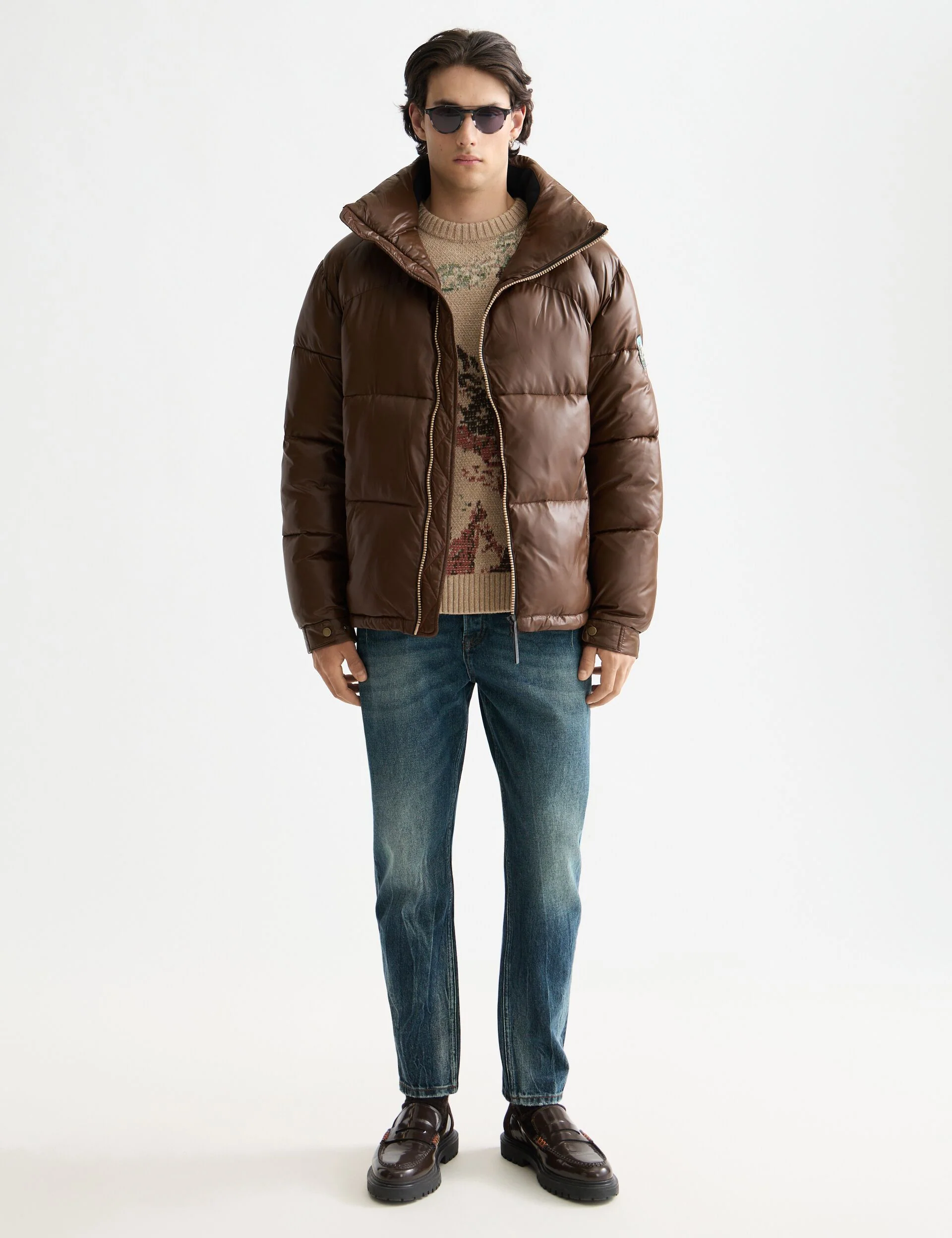 Lacquer puffer jacket