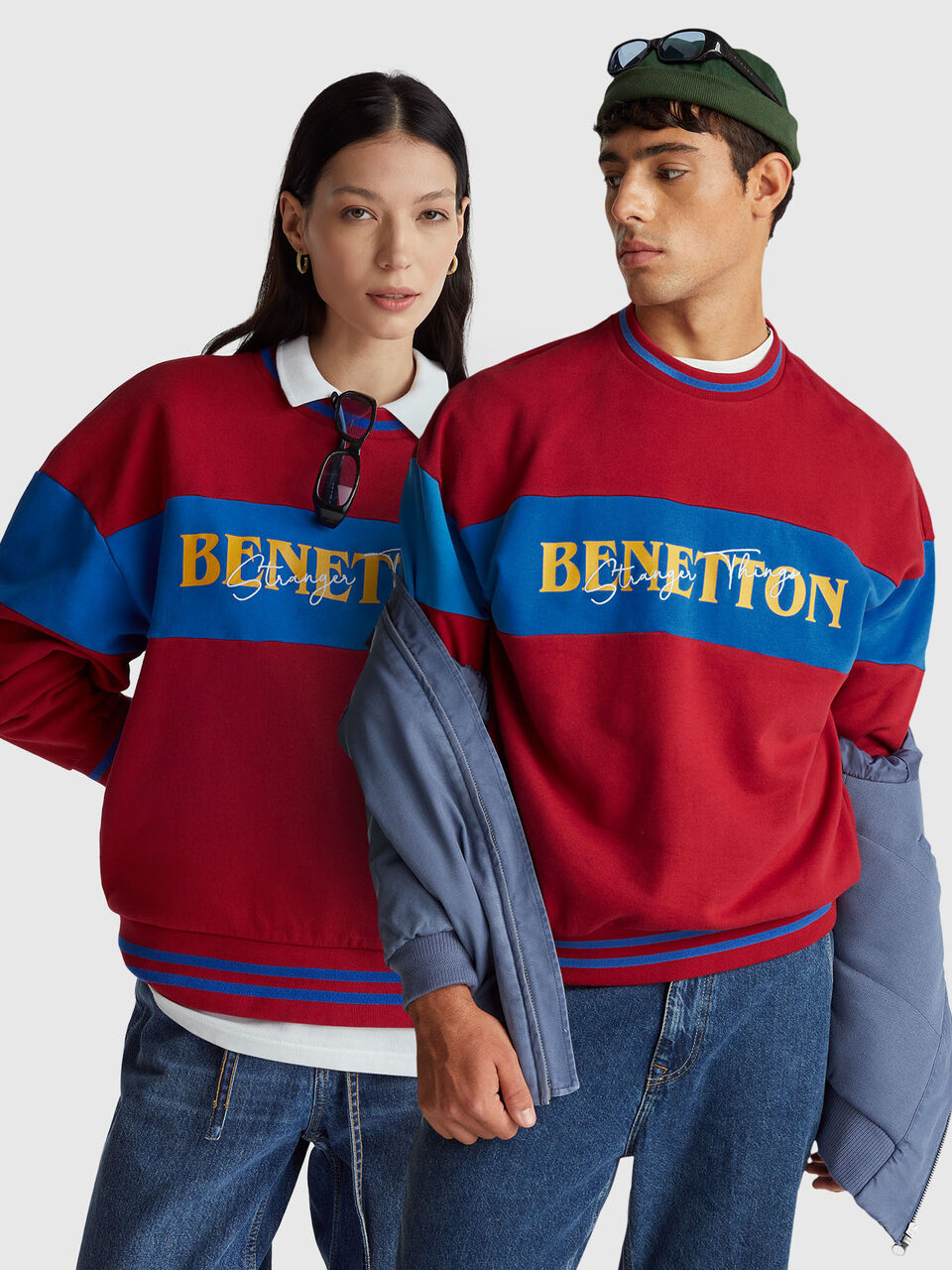 Stranger Things color block sweatshirt