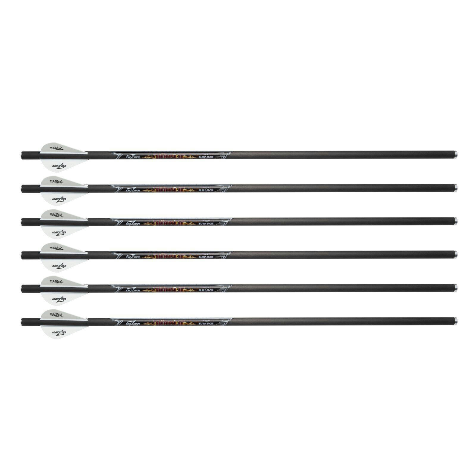 Excalibur Diablo Carbon Crossbow Arrows, 18-in, Black/Green, 6-Pk