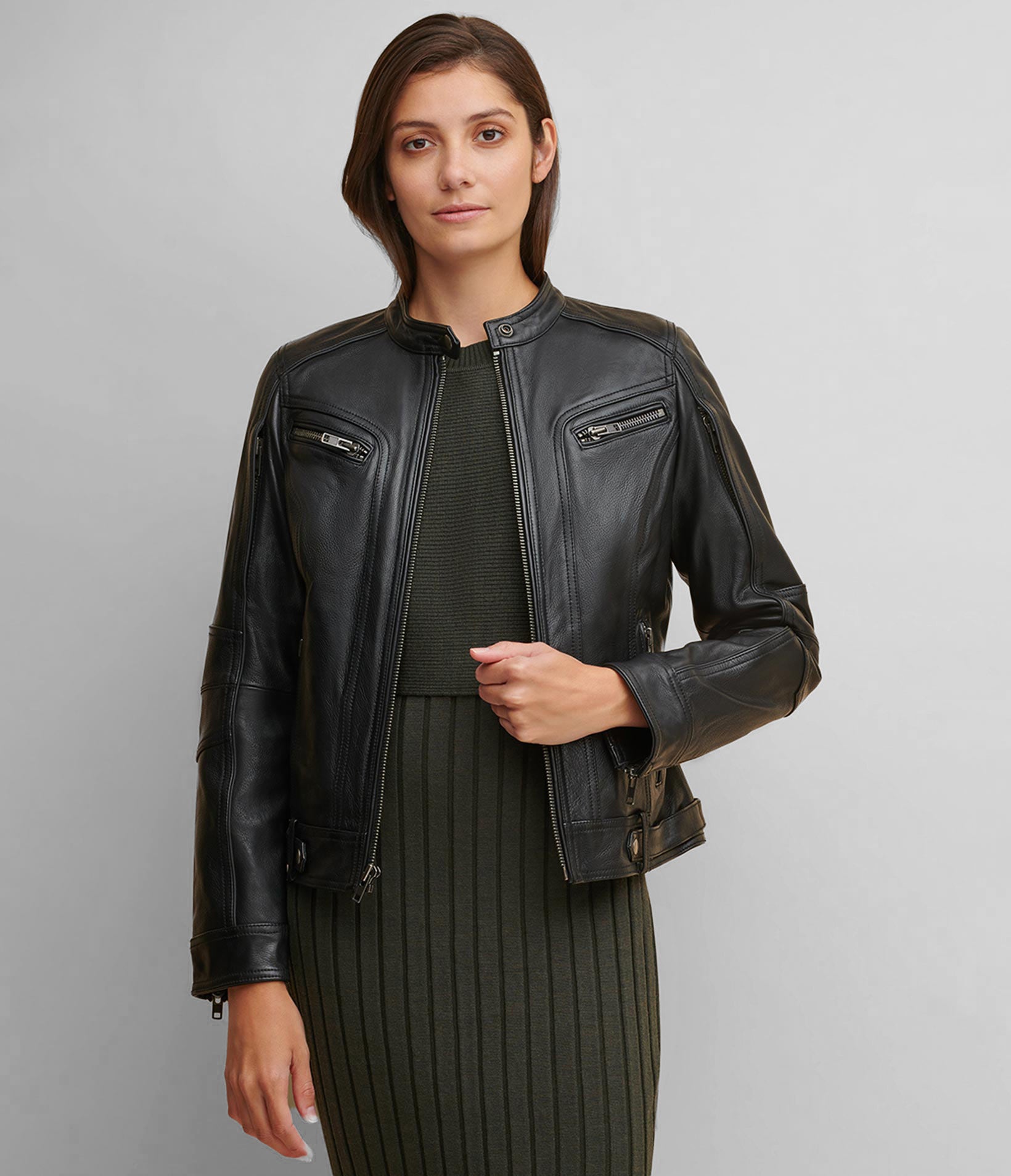 Morgan Biker Leather Jacket