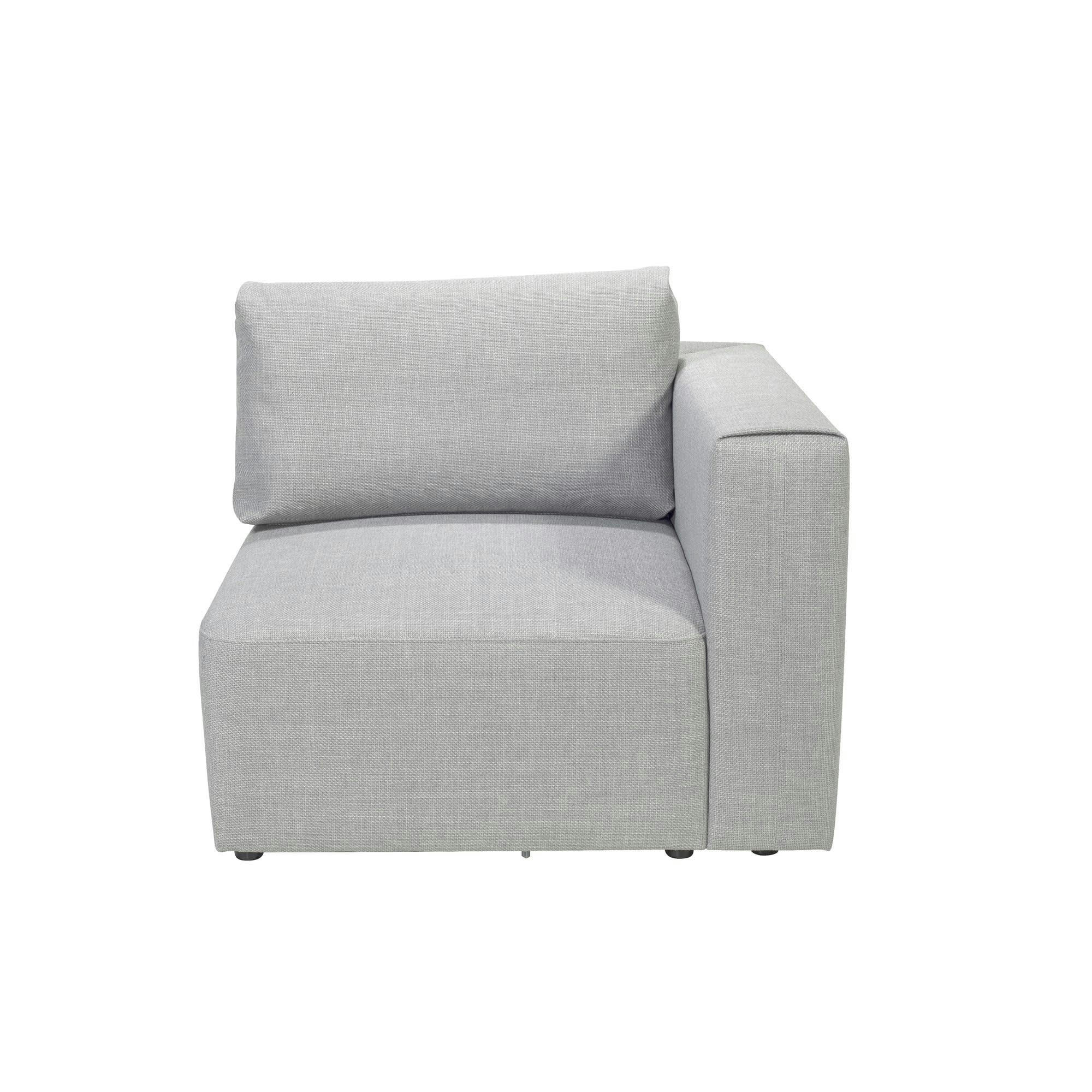 CARDINAL - Angle droit pour canapé modulable en tissu chiné gris