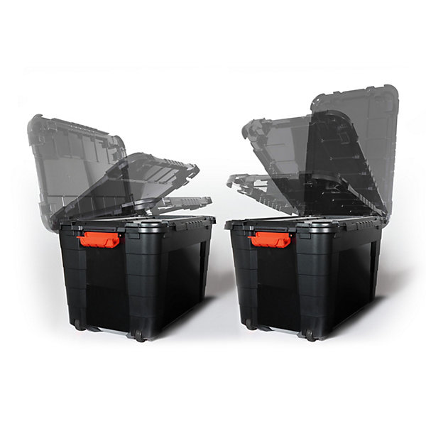 Malle de rangement 80L Tontarelli avec couvercle vendue par 3 pièces