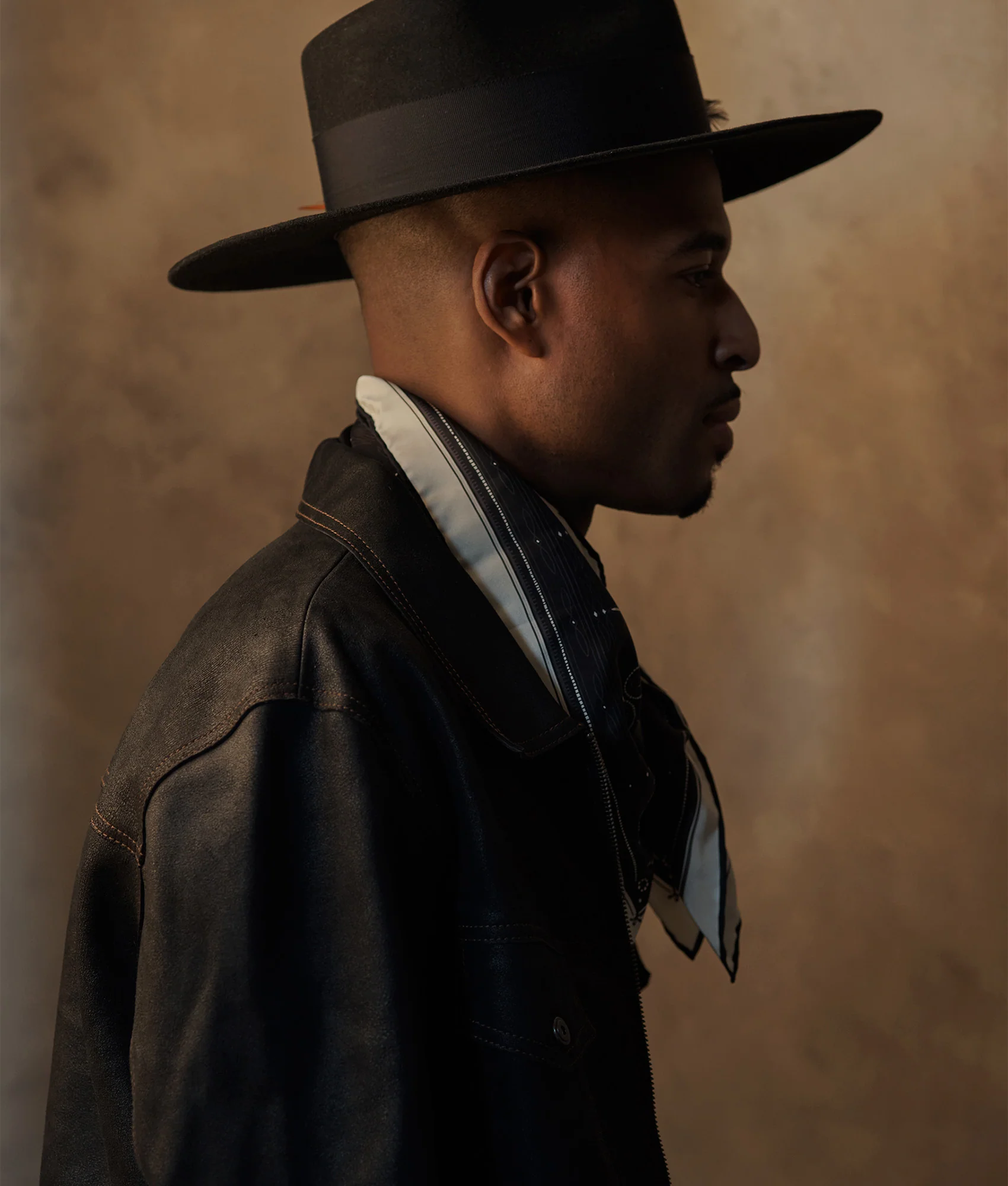 Leather Trucker Jacket - Black