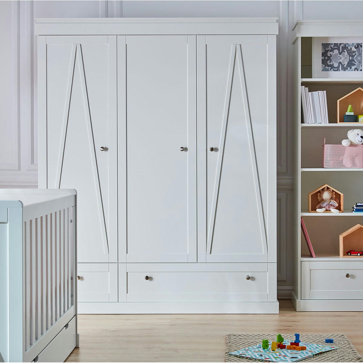 MARIE - Armoire 3 portes blanc