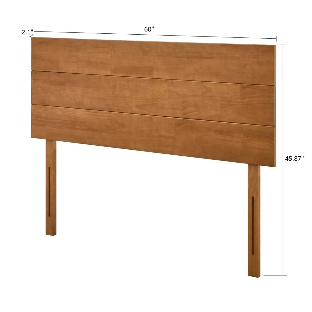 MUSEHOMEINC Solid Wood Headboard for Queen/King Size Bed with Flat Panel Design, Match with Our Floating Bed Frame, Teak