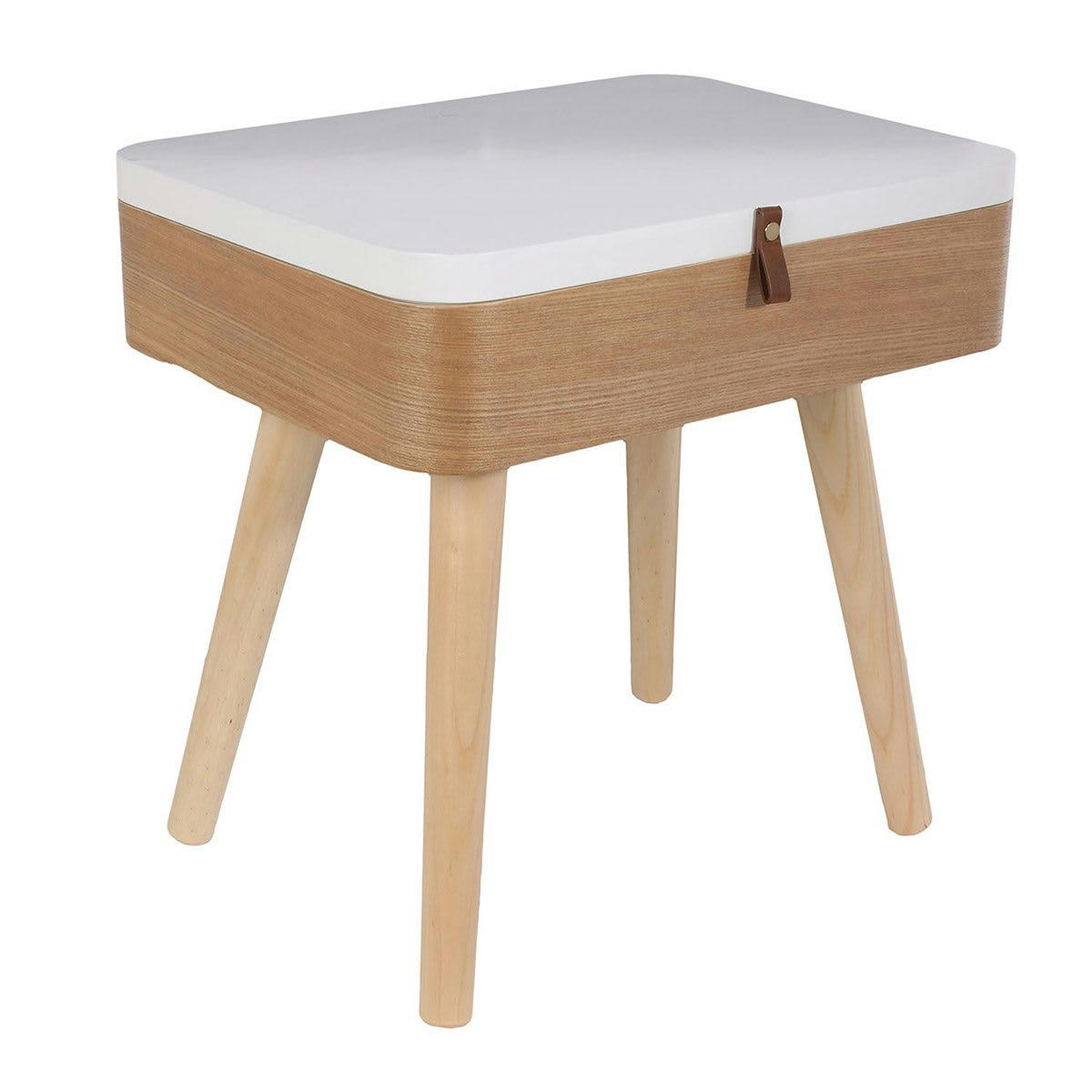 ELIN - Table de chevet blanche