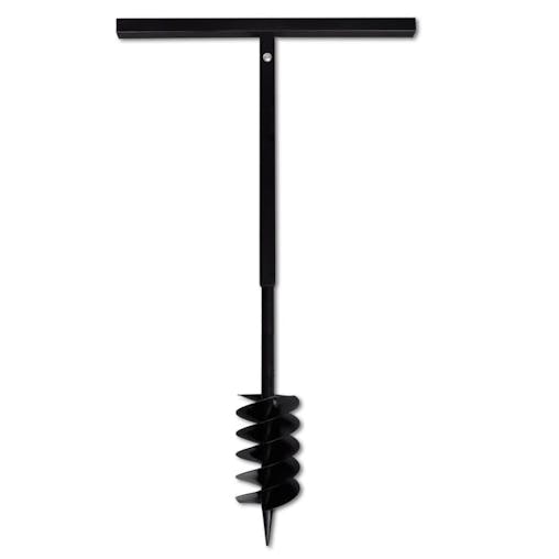 NNEVL Ground Drill with Handle 120 mm with Extension Tube 5 m Steel