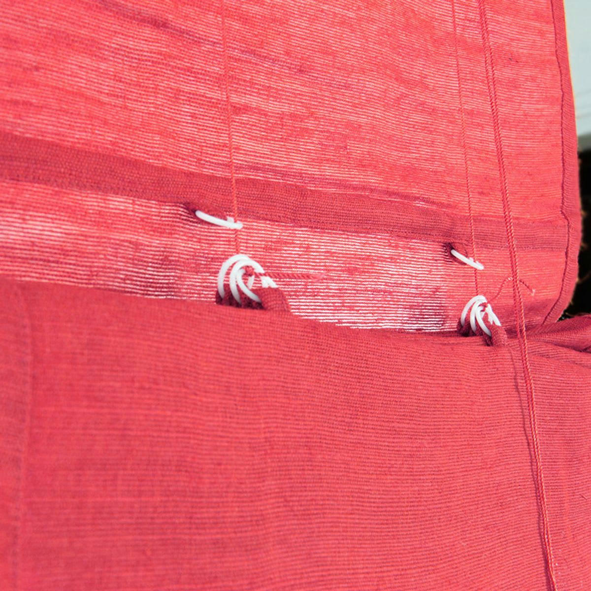 TRIBU - Store voilage en jute et coton rouge 60x200