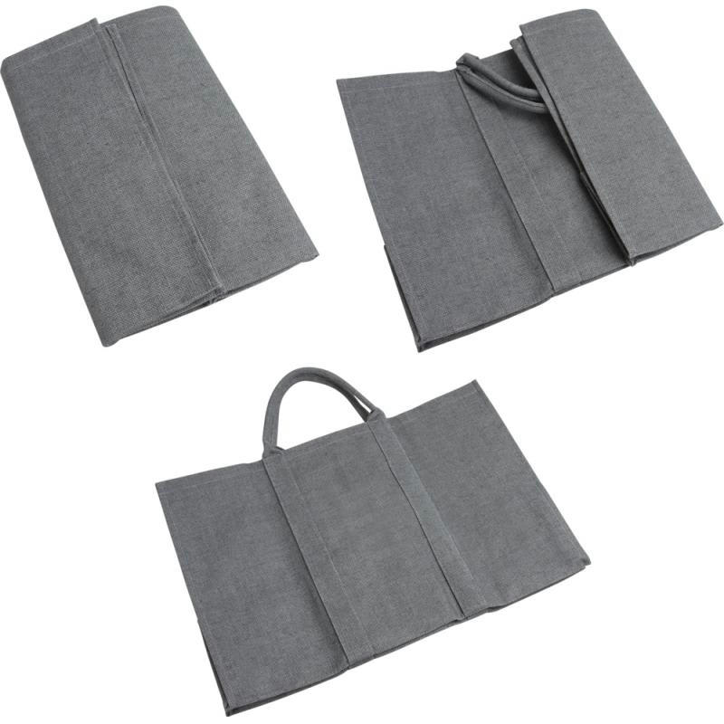 - Sac à bûches en jute gris