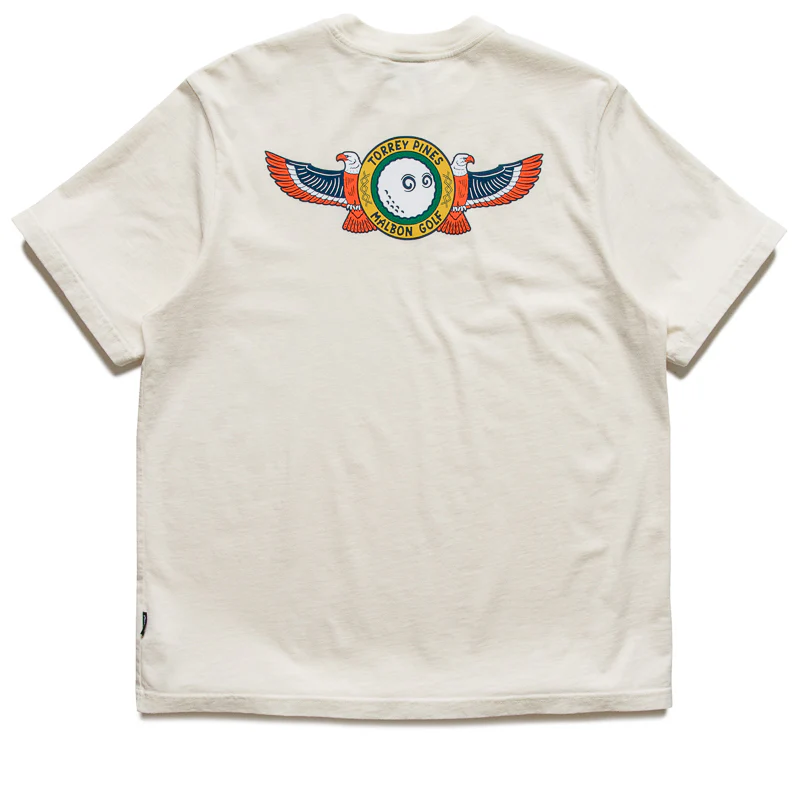 Malbon Golf x Torrey Pines Bermuda Eagle Tee - Egret