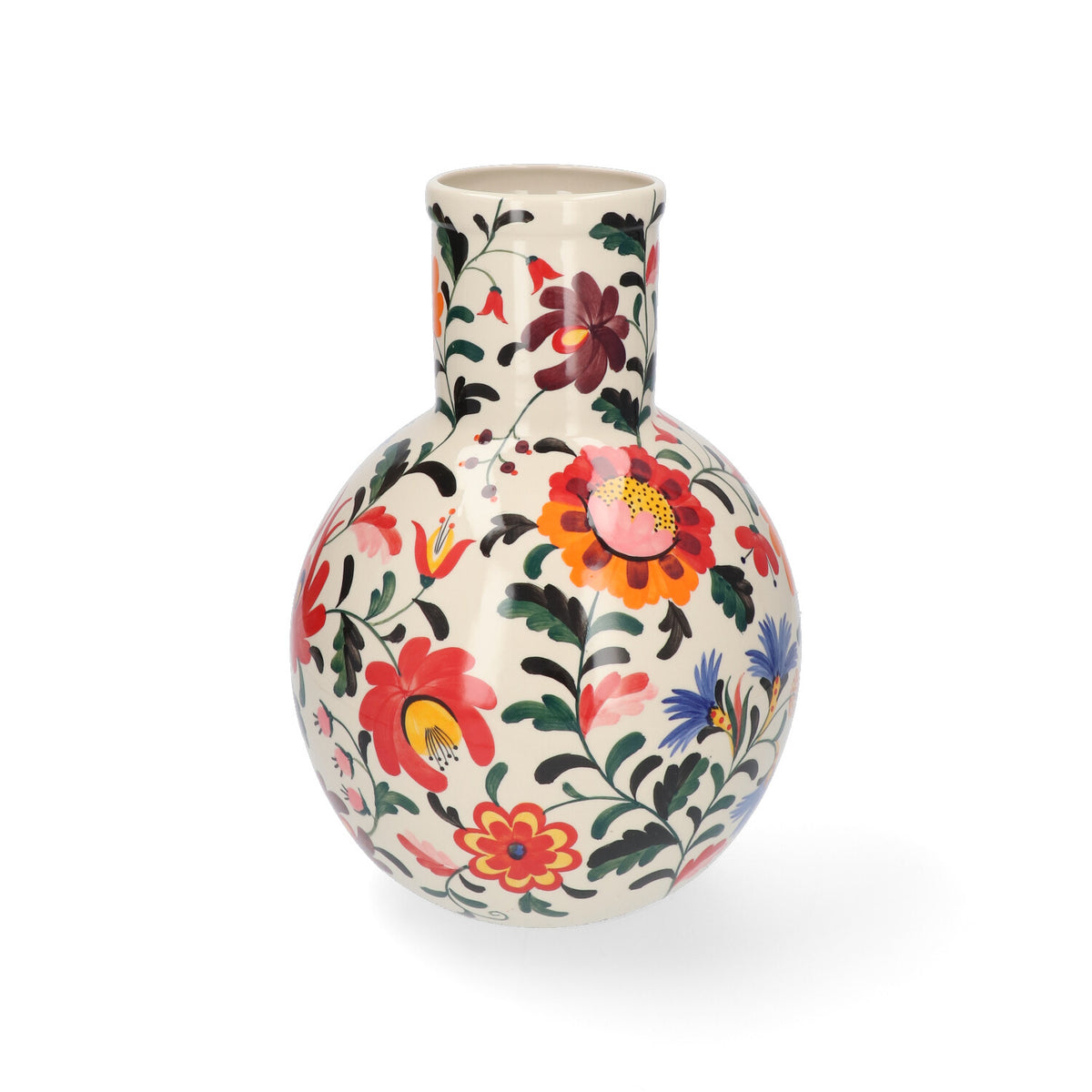 Return to Sender Vaas 30 cm Bed of Flowers print handgeschilderd ronde vorm
