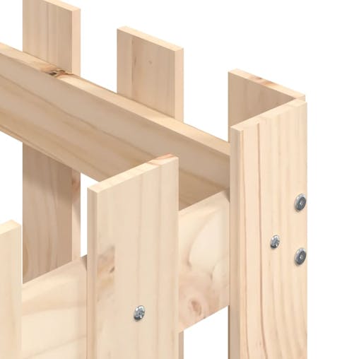 NNEVL Garden Planter with Fence Design 50x50x50 cm Solid Wood Pine
