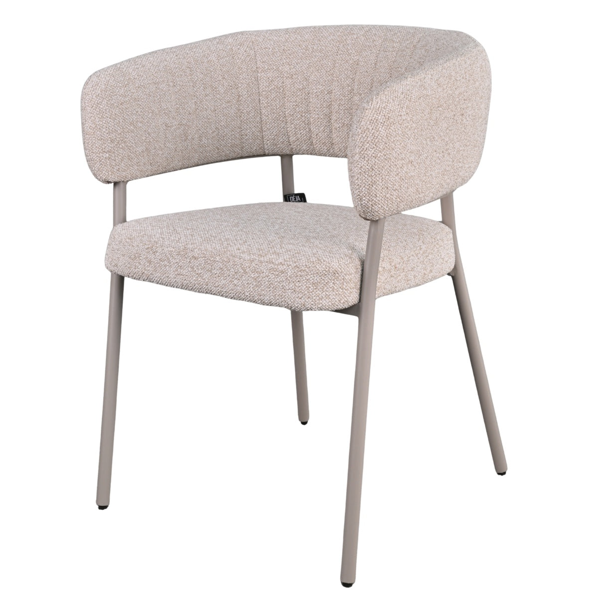 DÉJA Living Eetkamerstoel Malilla - Beige Stof - Set van 2