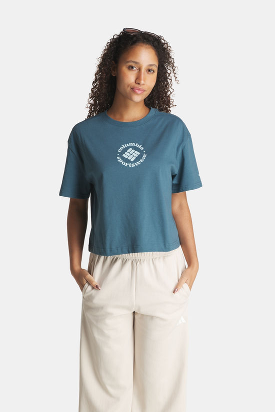 Columbia Rolling Bend Graphic Relaxed Crop T-shirt Dames