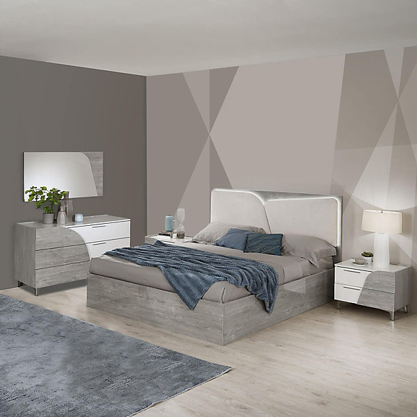 ABBY - Miroir Rectangulaire avec Cadre Aspect Bois