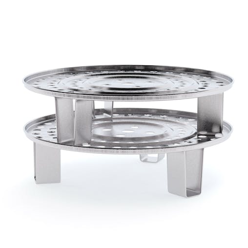 SOGA 2X Stainless Steel Steamer Insert Stock Pot Steaming Rack 43cm