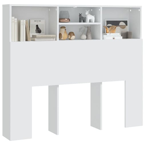 NNEVL Headboard Cabinet White 120x19x103.5 cm