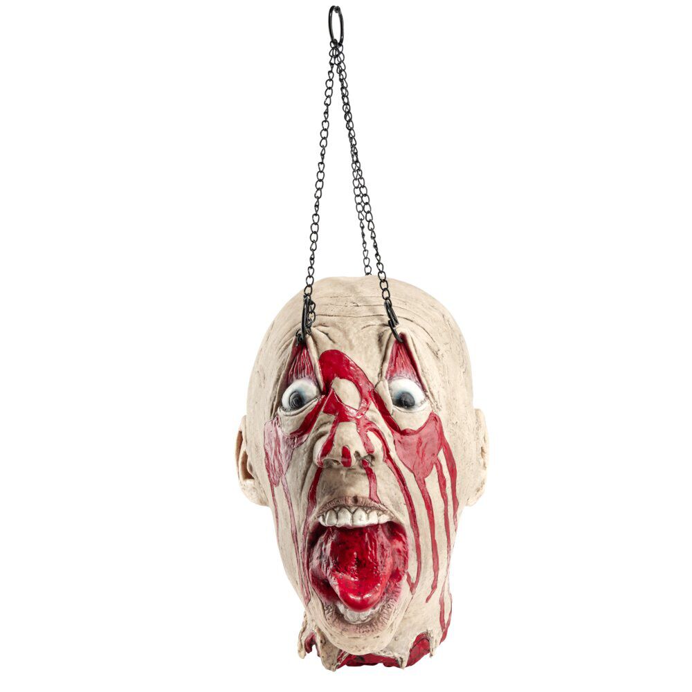 Décoration Halloween à suspendre tête ensanglantée H31cm