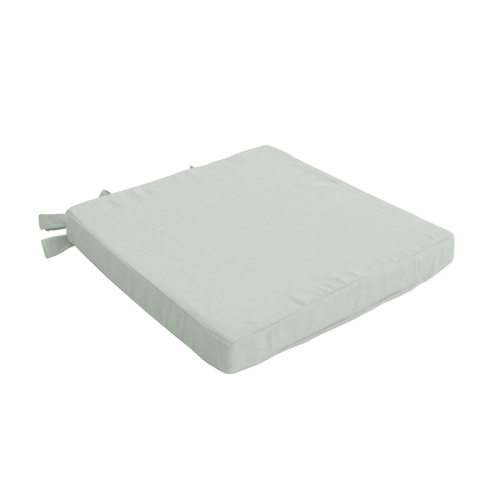 - Galette de chaise uni en pur coton coton gris clair  x