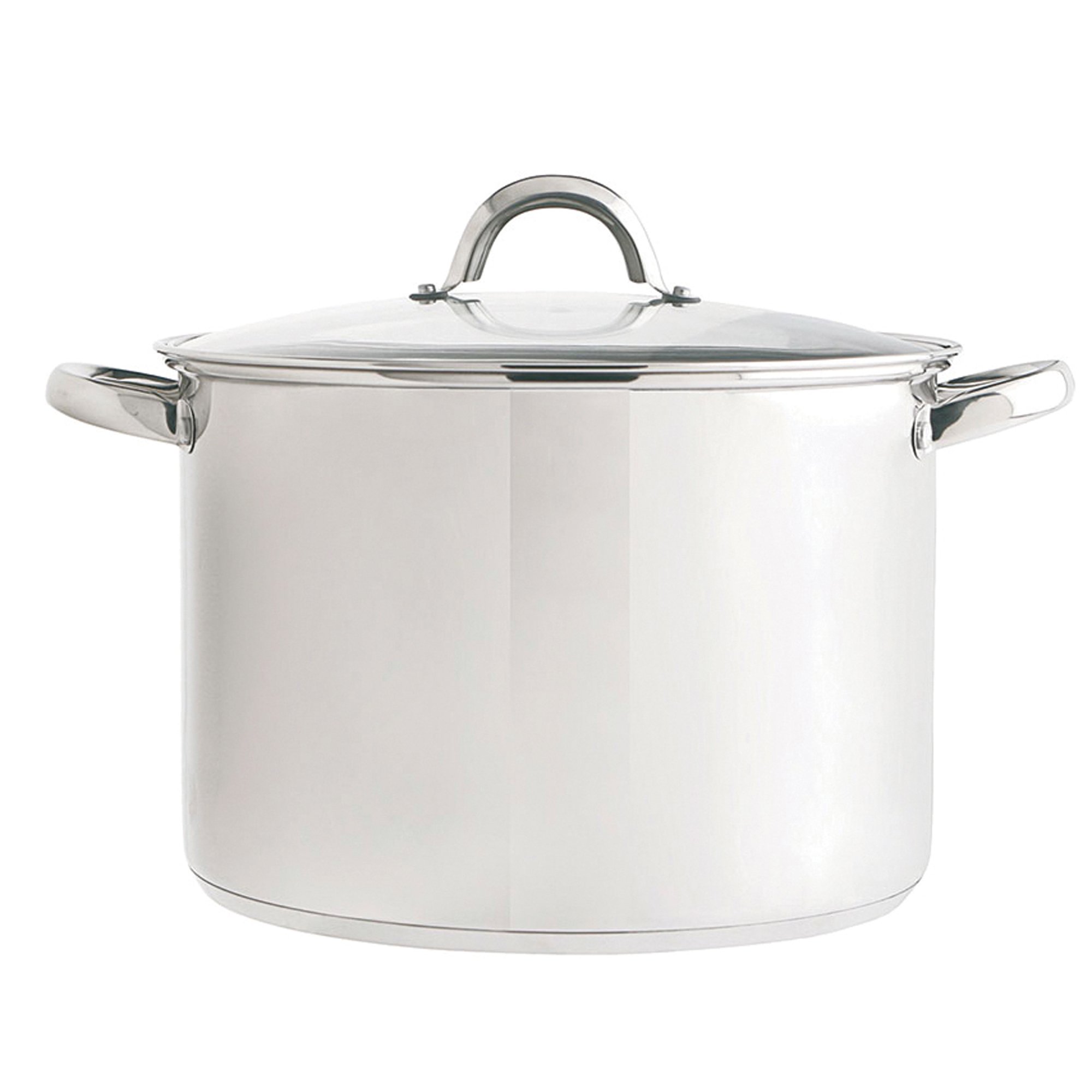 Panela inox com tampa em vidro 30cm