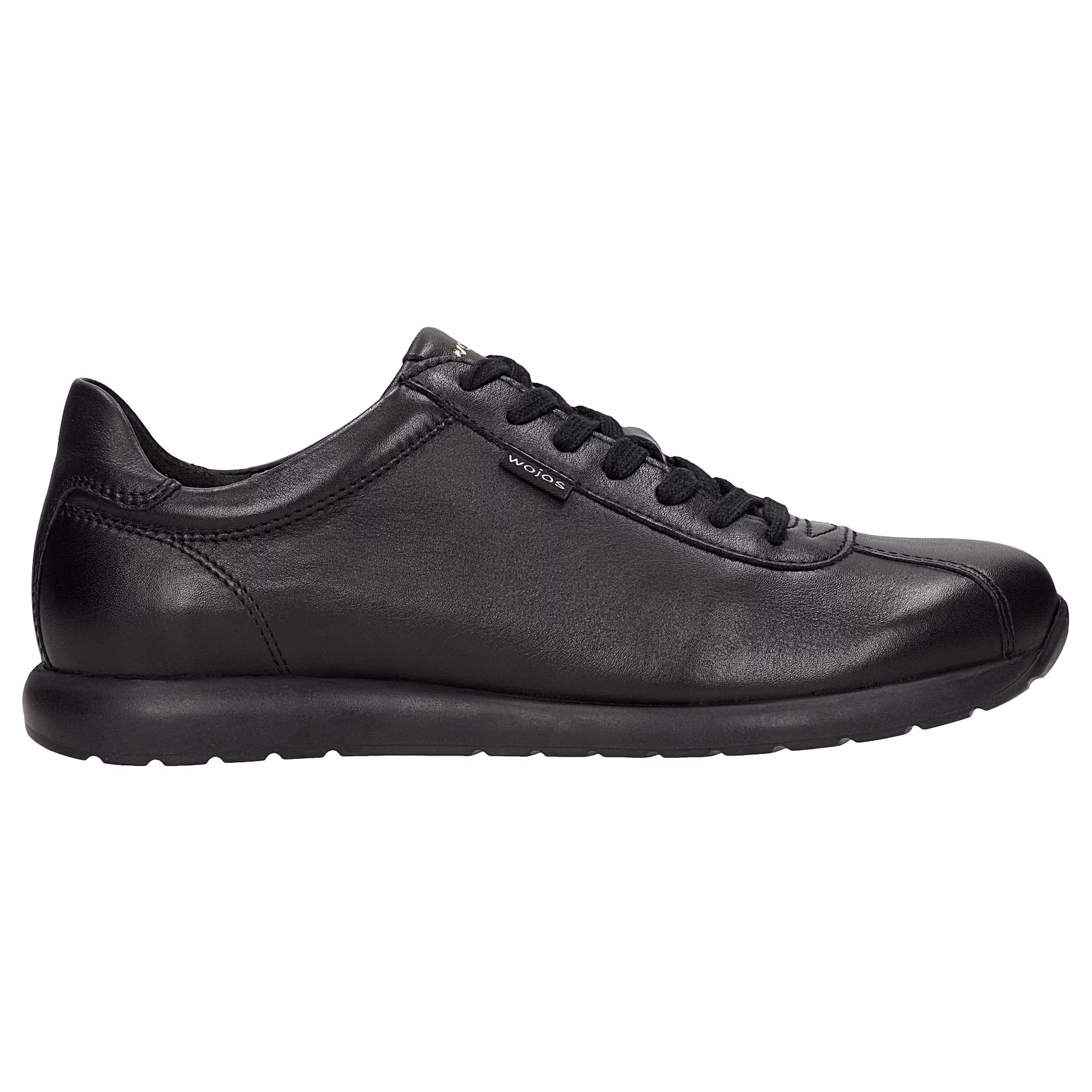 Czarne damskie półbuty typu sneakersy