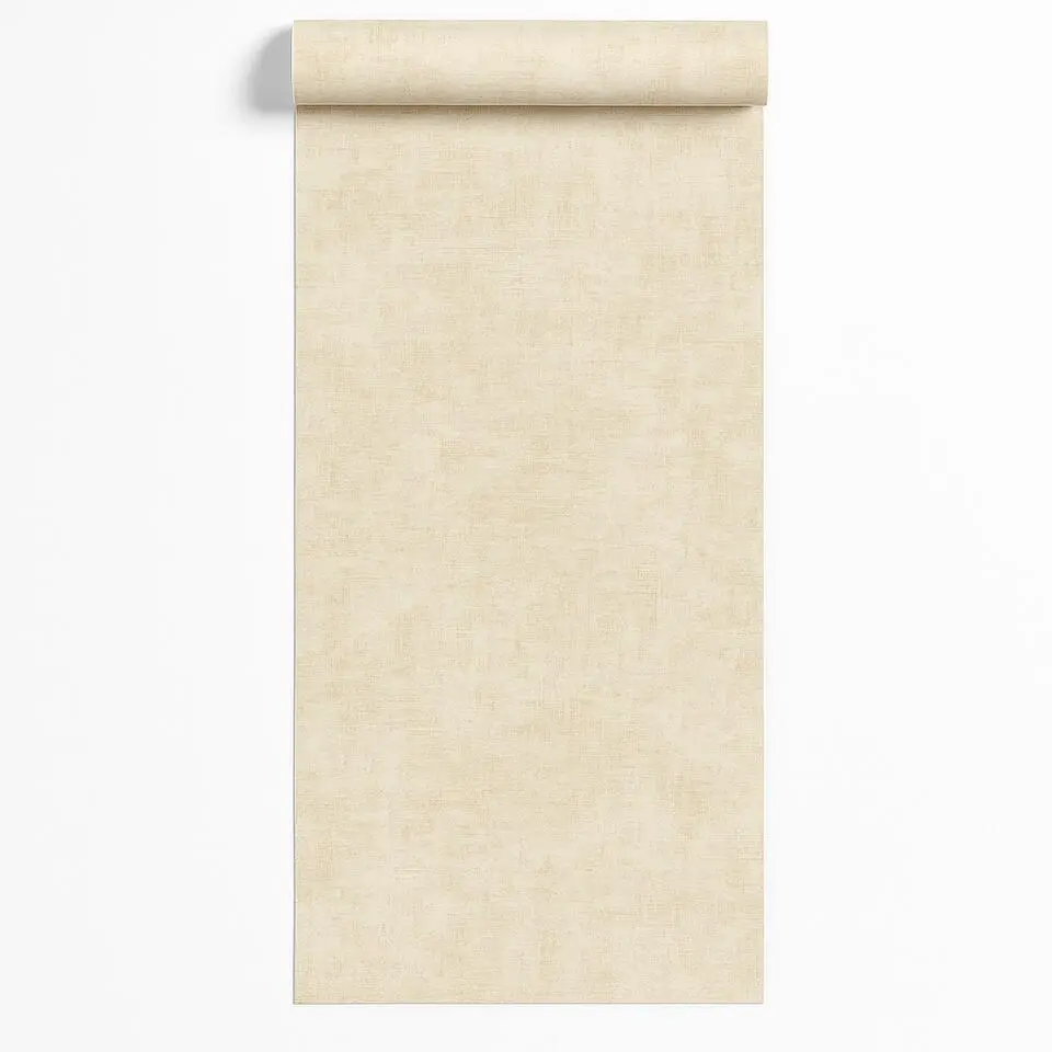 Dutch Wallcoverings Vliesbehang Linen & Textures uni - sandbeige - 10,05m x 53cm