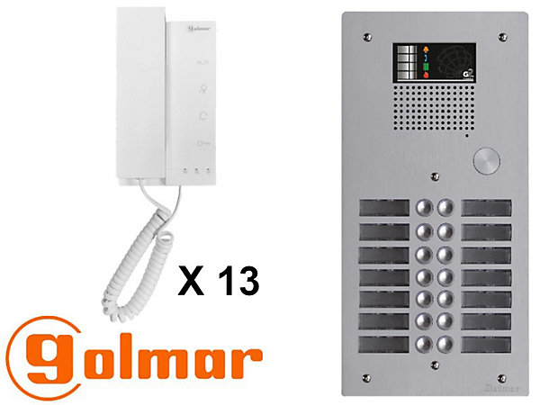 Kit interphone avec 13 combinés GOLMAR Collectif