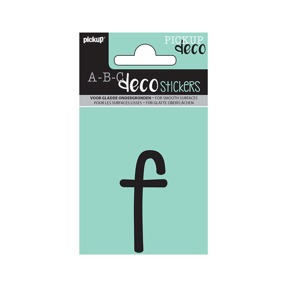 BOKSTAVER PICKUP F ABC DECO MILA 60 MM F SVART