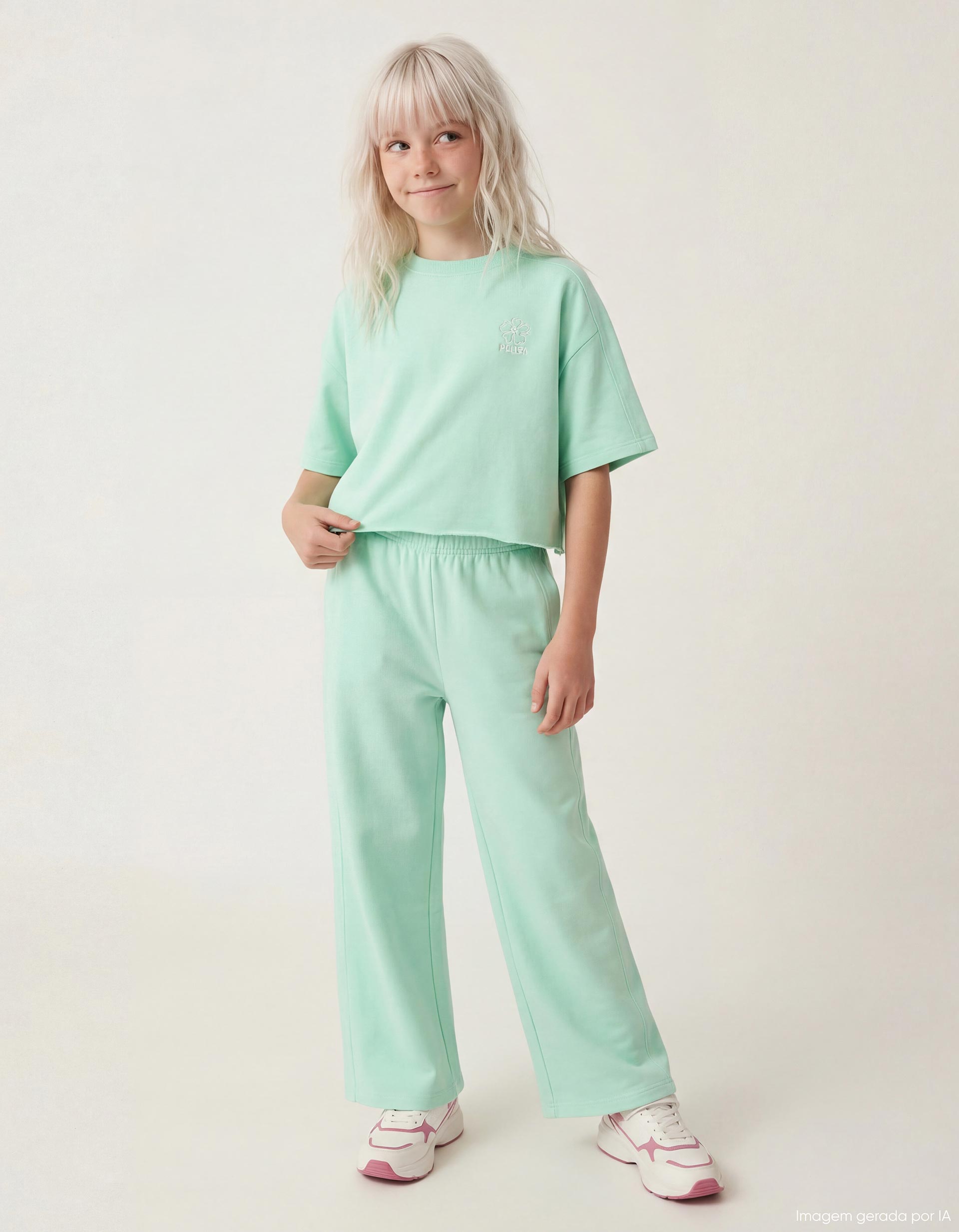 Conjunto de Jogging, Menina, Verde