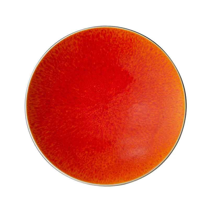 assiette plate orange