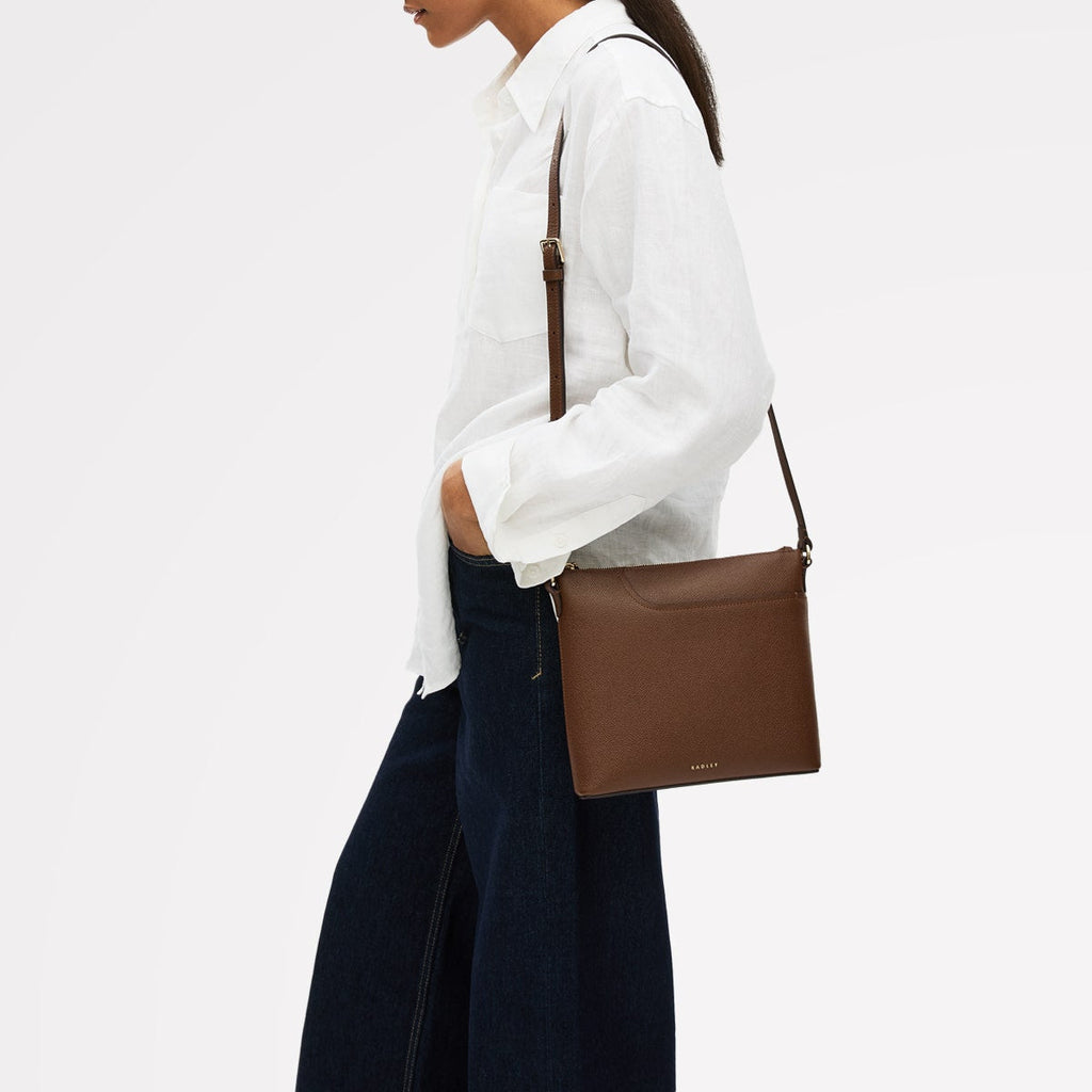 Pockets - Small Ziptop North-South Cross Body Bag