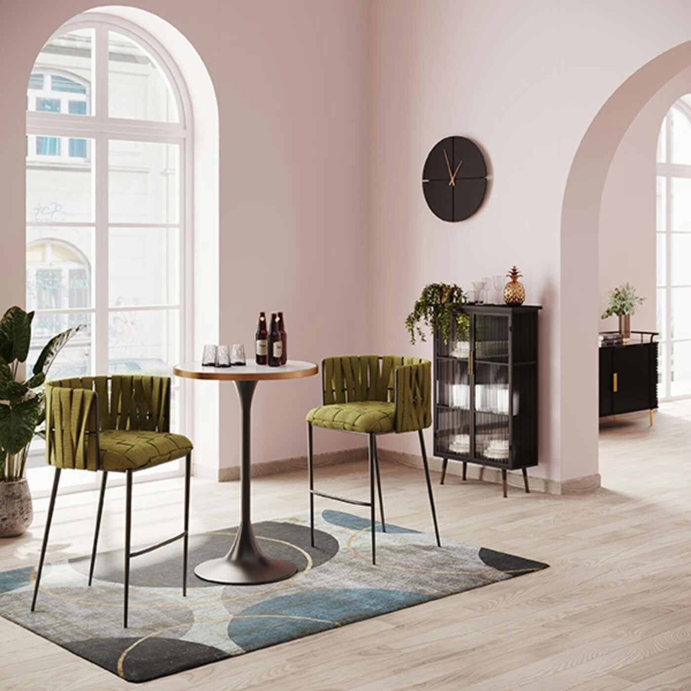 SALUTI - Tabouret de bar Saluti vert Kare Design
