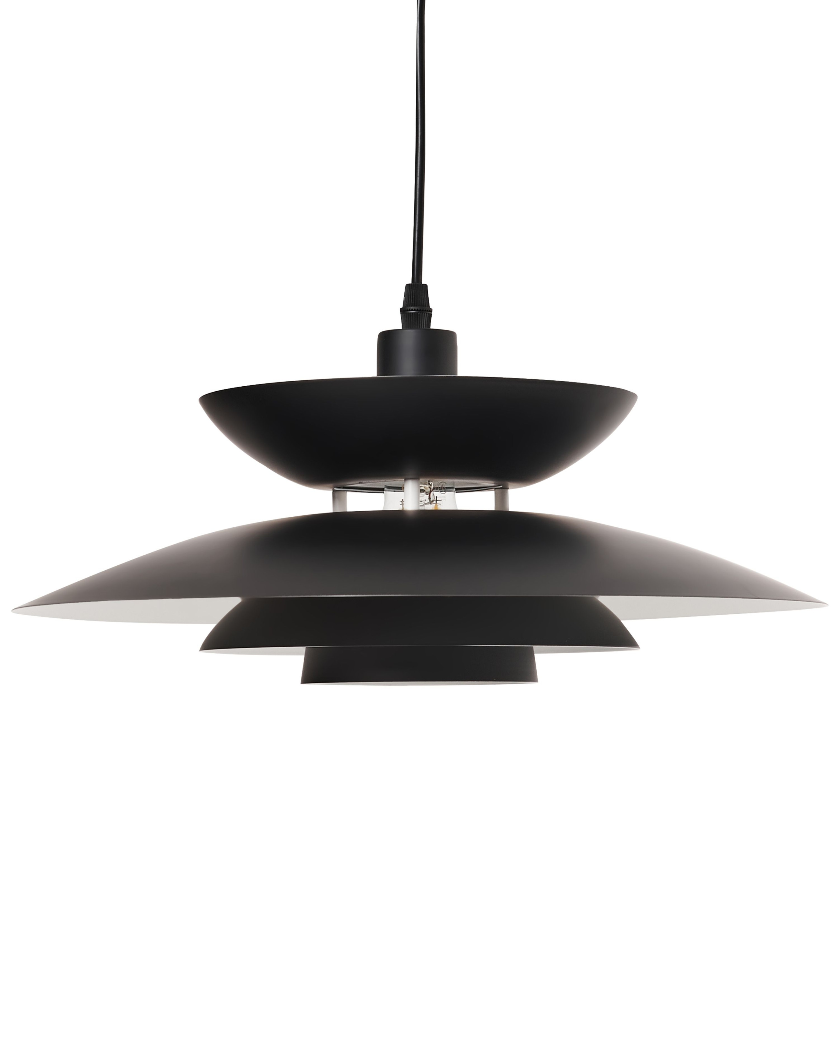Lampa wisząca metalowy klosz czarna